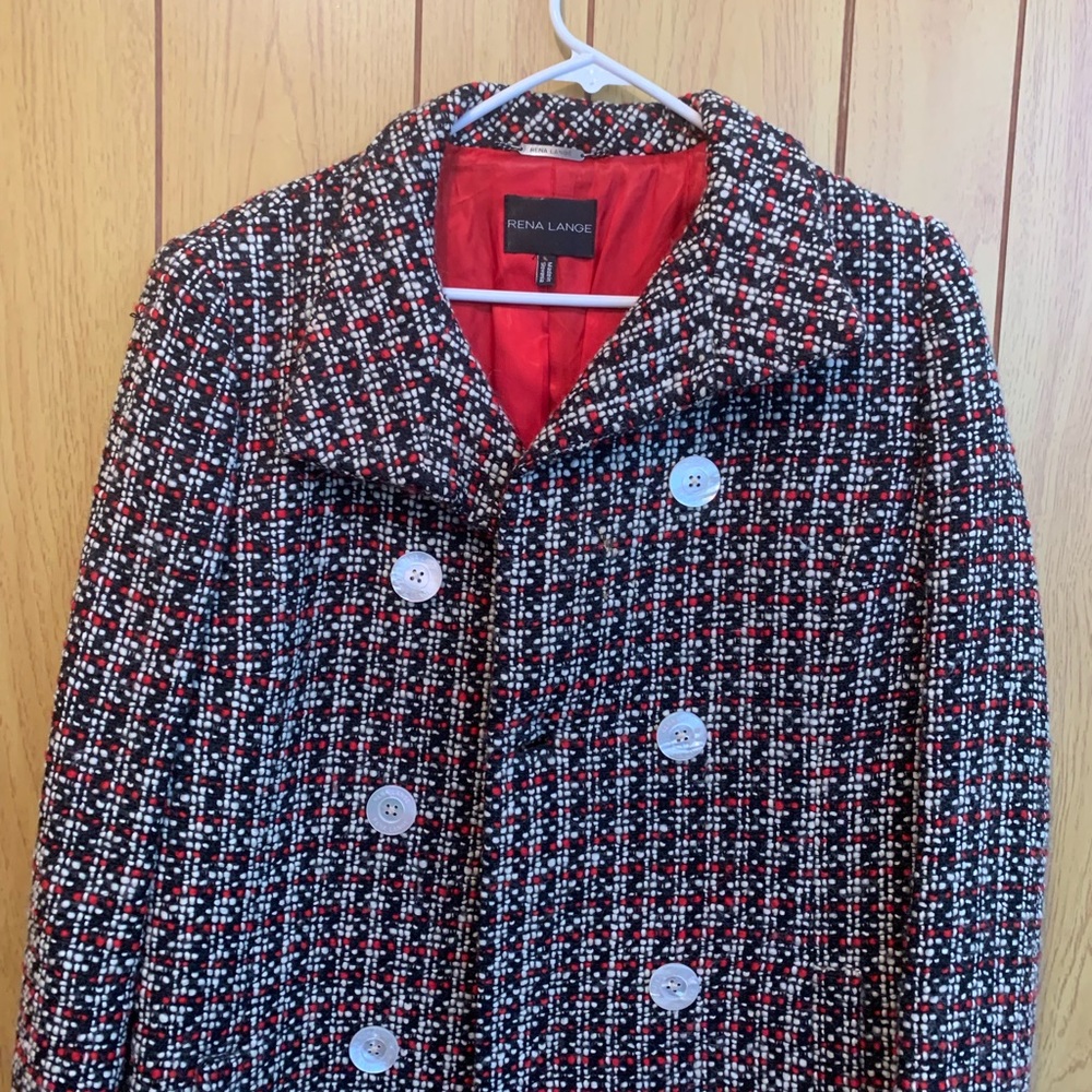 Rena Lange Dark Blue Wool Coat
